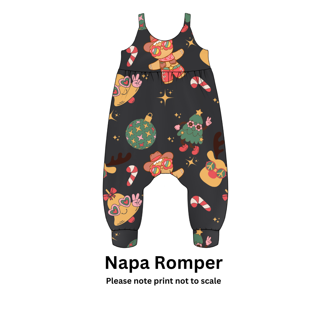 Groovy Christmas exclusive print Cotton Jersey perfect for kids leggings, T-shirts, Dresses, Rompers and Accessories