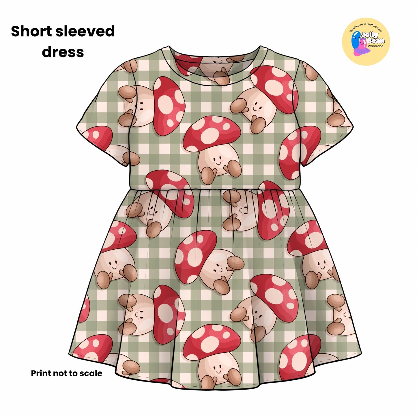 Happy Mushrooms | Handmade Children's Clothing | Jelly Bean Wardrobe