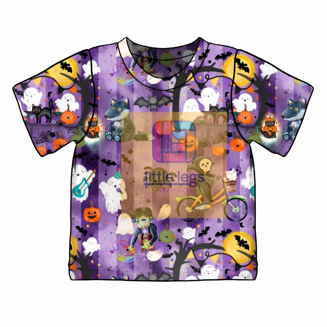 Monster Mash – Handmade Halloween Kids Clothing | Custom Order | Cotton jersey perfect for kids leggings, rompers, T-shirts and dresses