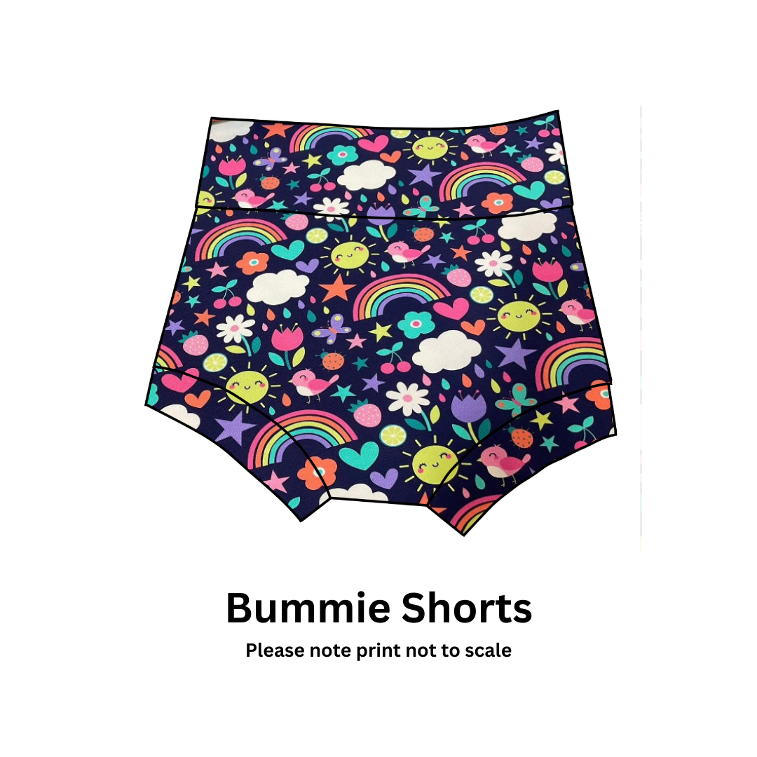 Meadow Skies - Jersey perfect for kids clothing - children's dresses, rompers, leggings, T-shirts, Flares