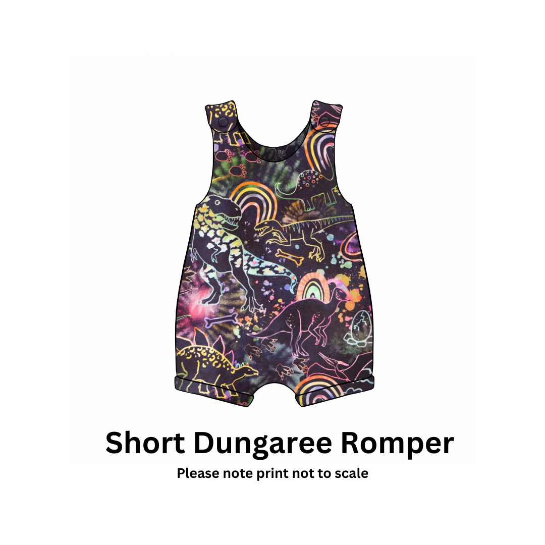 Rainbow dinosaur (NEW!) - Jersey perfect for kids clothing - children's dresses, rompers, leggings, T-shirts, Flares