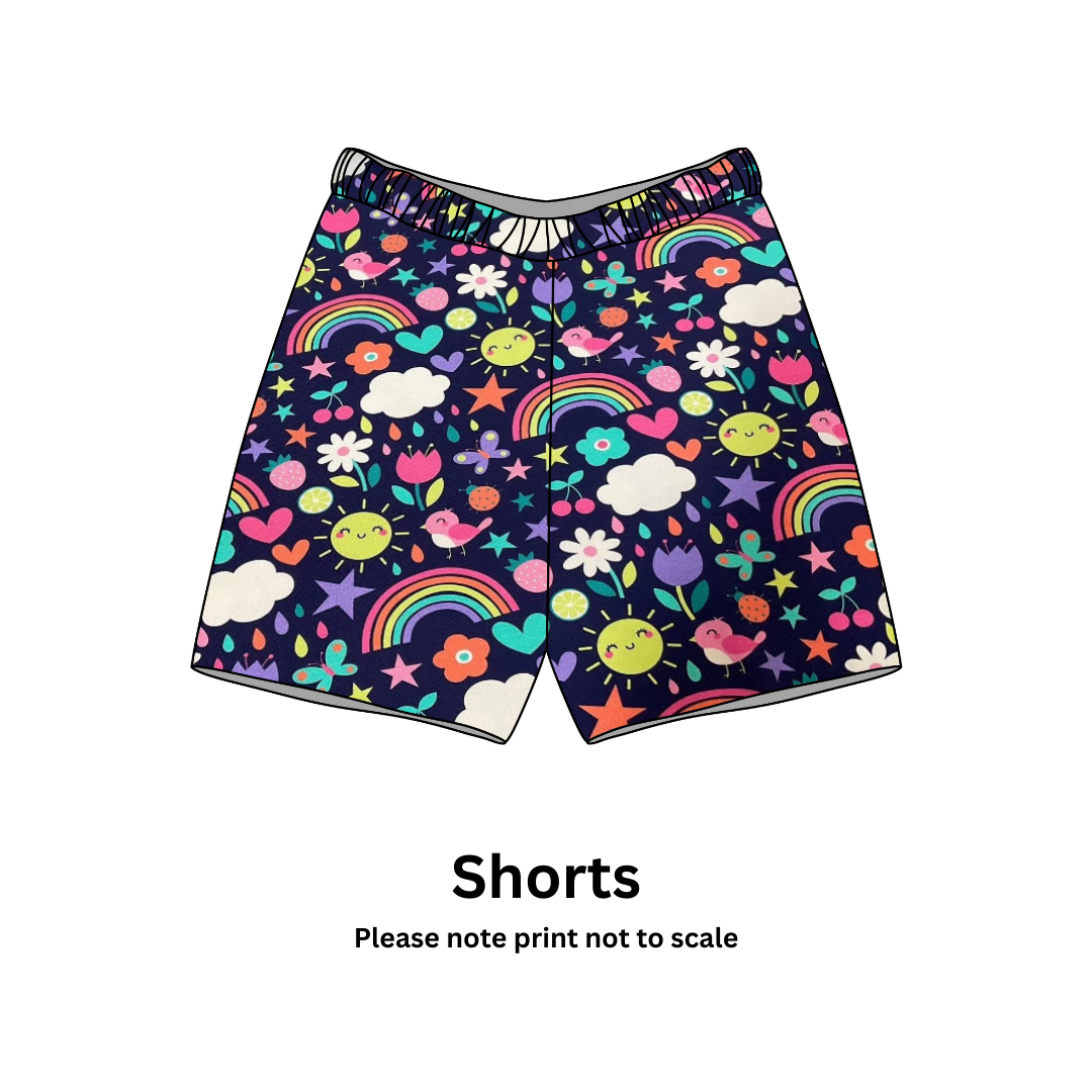 Meadow Skies - Jersey perfect for kids clothing - children's dresses, rompers, leggings, T-shirts, Flares