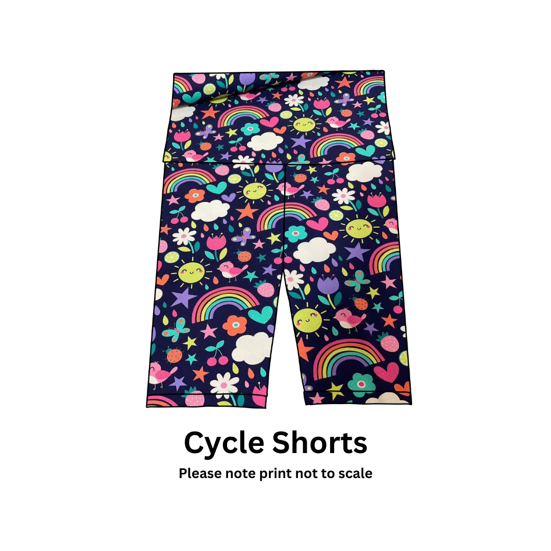 Meadow Skies - Jersey perfect for kids clothing - children's dresses, rompers, leggings, T-shirts, Flares