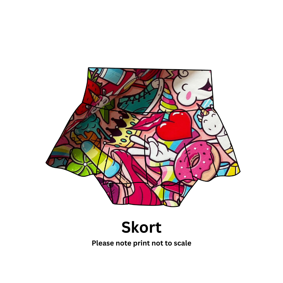 Candy Pop Dream - Jersey perfect for kids clothing - children's dresses, rompers, leggings, T-shirts, Flares