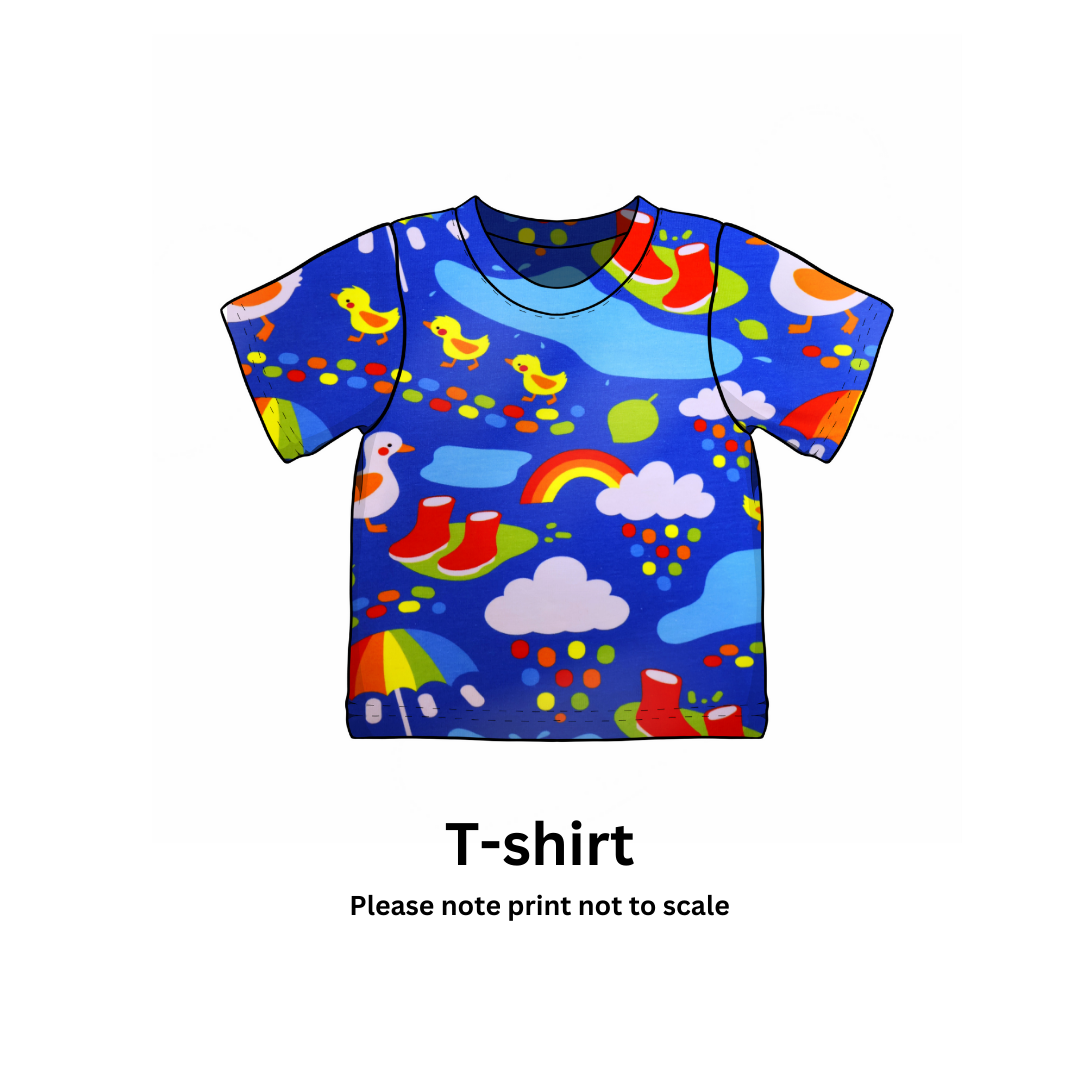 Puddle Ducks - Jersey perfect for kids clothing - dresses, rompers, leggings, T-shirts, Flares