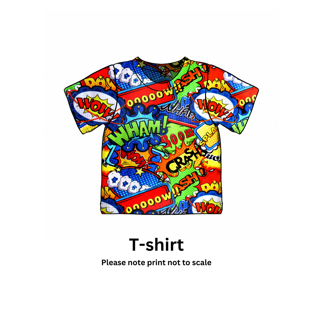 Comic (NEW!) - Jersey perfect for kids clothing - children's dresses, rompers, leggings, T-shirts, Flares