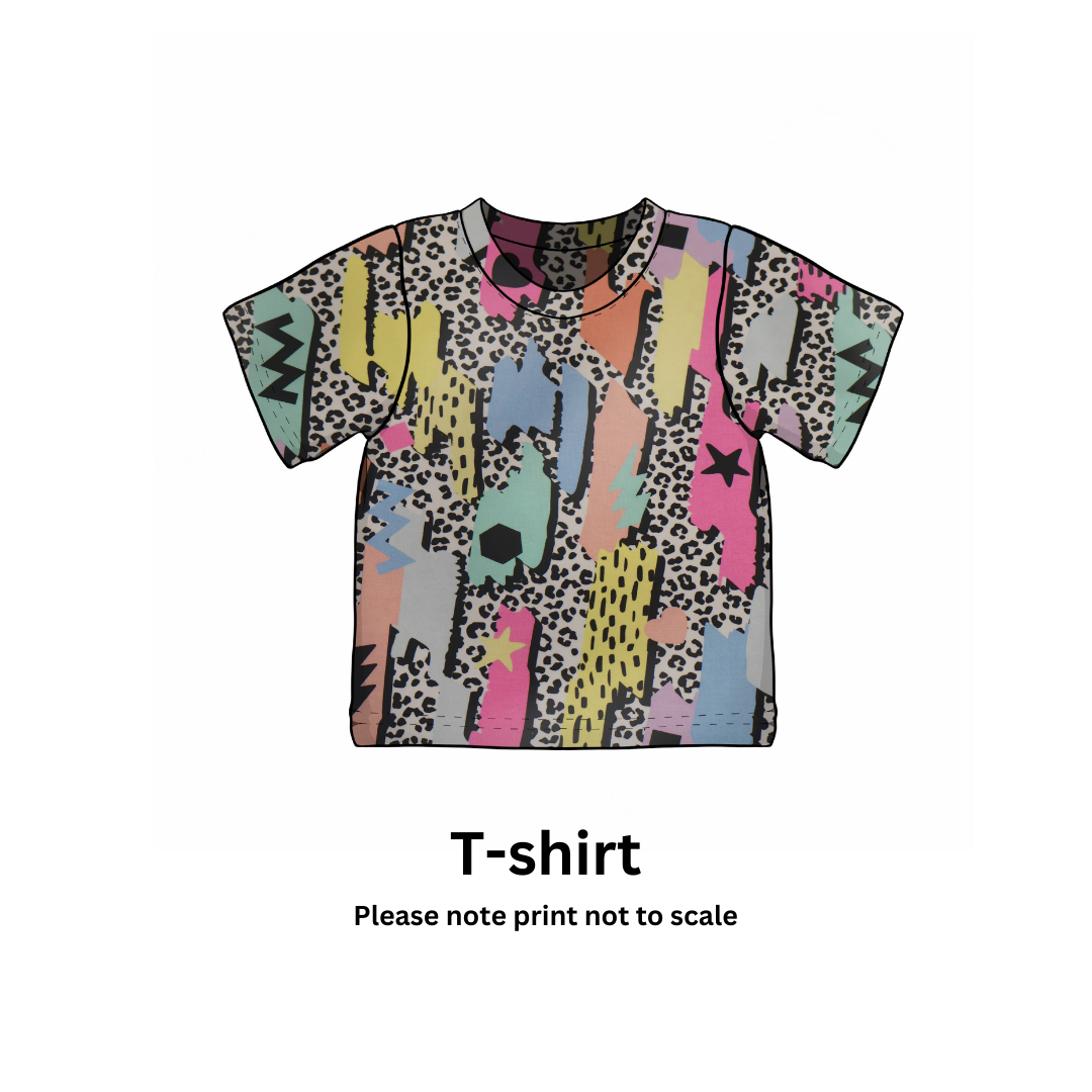 90's Retro - Jersey perfect for kids clothing - dresses, rompers, leggings, T-shirts