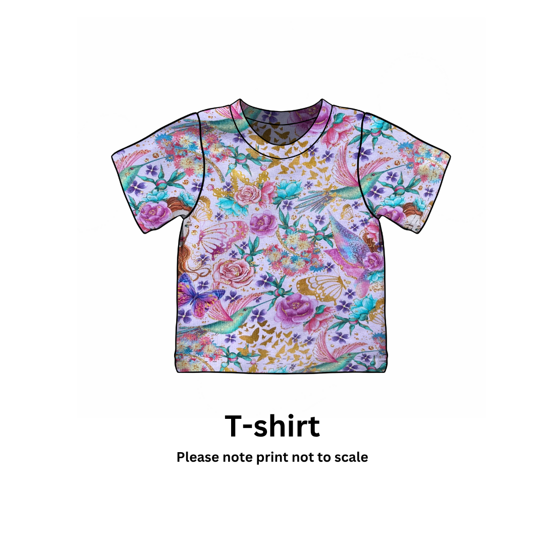 Fairy Dance - Jersey perfect for kids clothing - children's dresses, rompers, leggings, T-shirts, Flares
