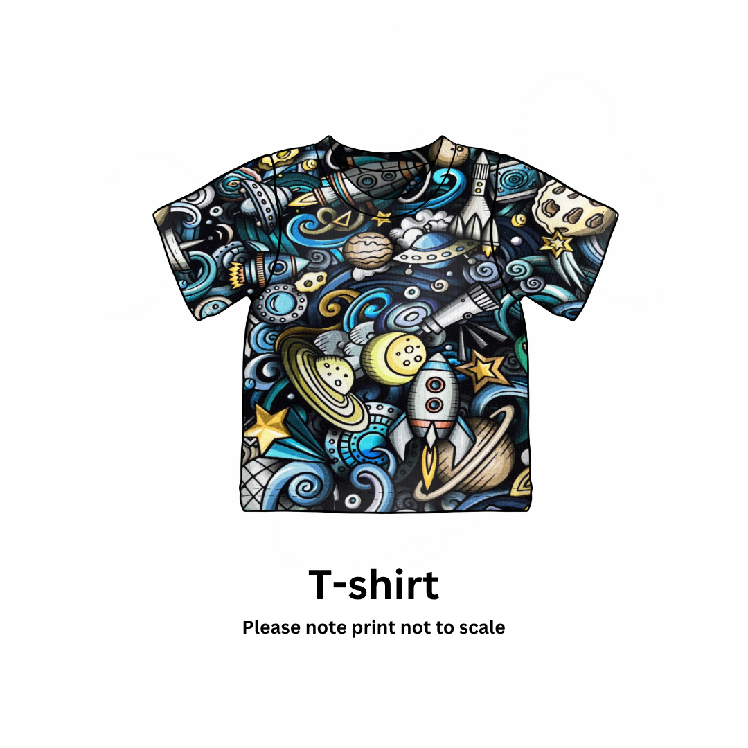 Space Jam - Jersey perfect for kids clothing - children's dresses, rompers, leggings, T-shirts, Flares
