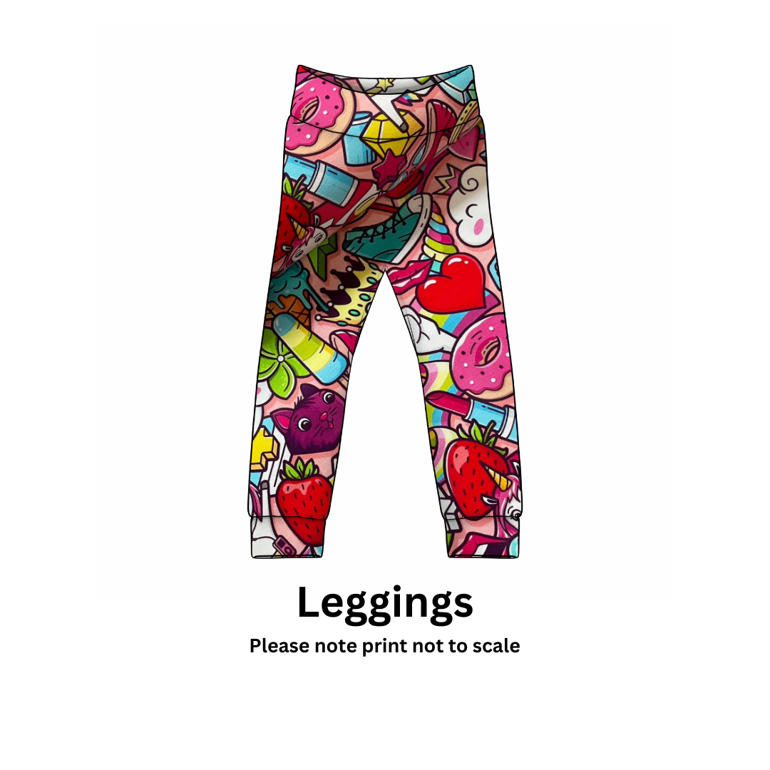 Candy Pop Dream - Jersey perfect for kids clothing - children's dresses, rompers, leggings, T-shirts, Flares
