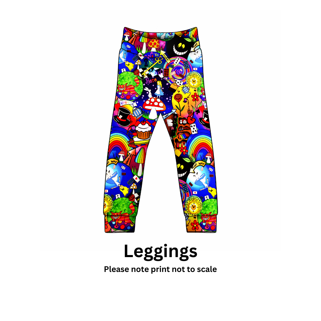 Wonderland - Jersey perfect for kids clothing - dresses, rompers, leggings, T-shirts, Flares