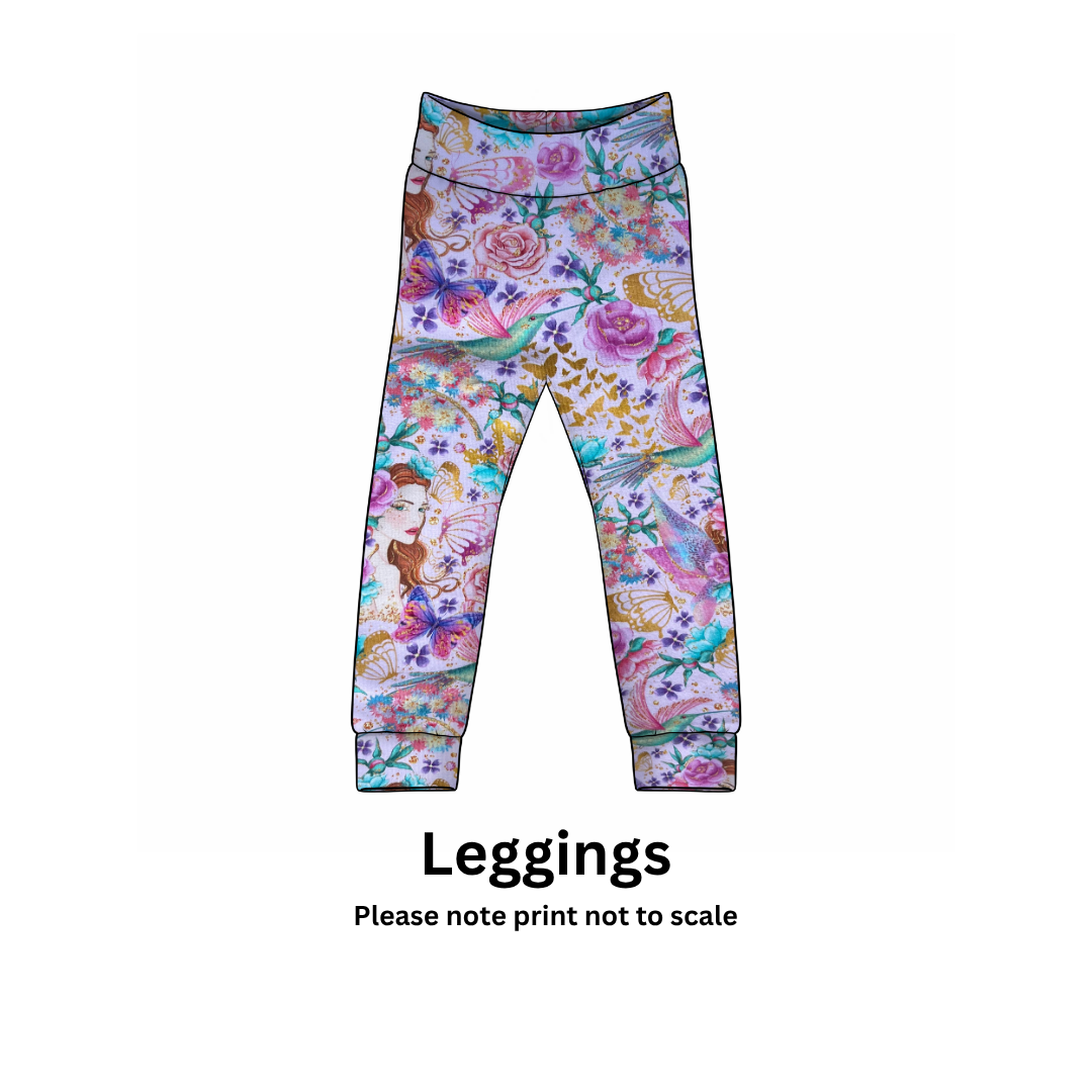 Fairy Dance - Jersey perfect for kids clothing - children's dresses, rompers, leggings, T-shirts, Flares