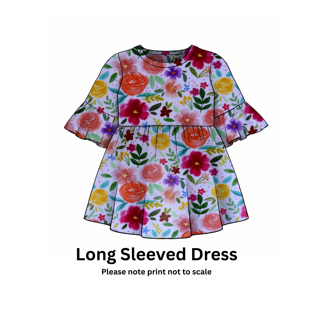 Floral bloom - French terry perfect for kids clothing – Rompers, Sweatshirts, Harem pants, Dresses