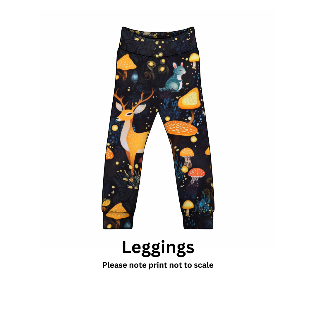 Woodland Deer - Jersey perfect for kids clothing - dresses, rompers, leggings, T-shirts, Flares