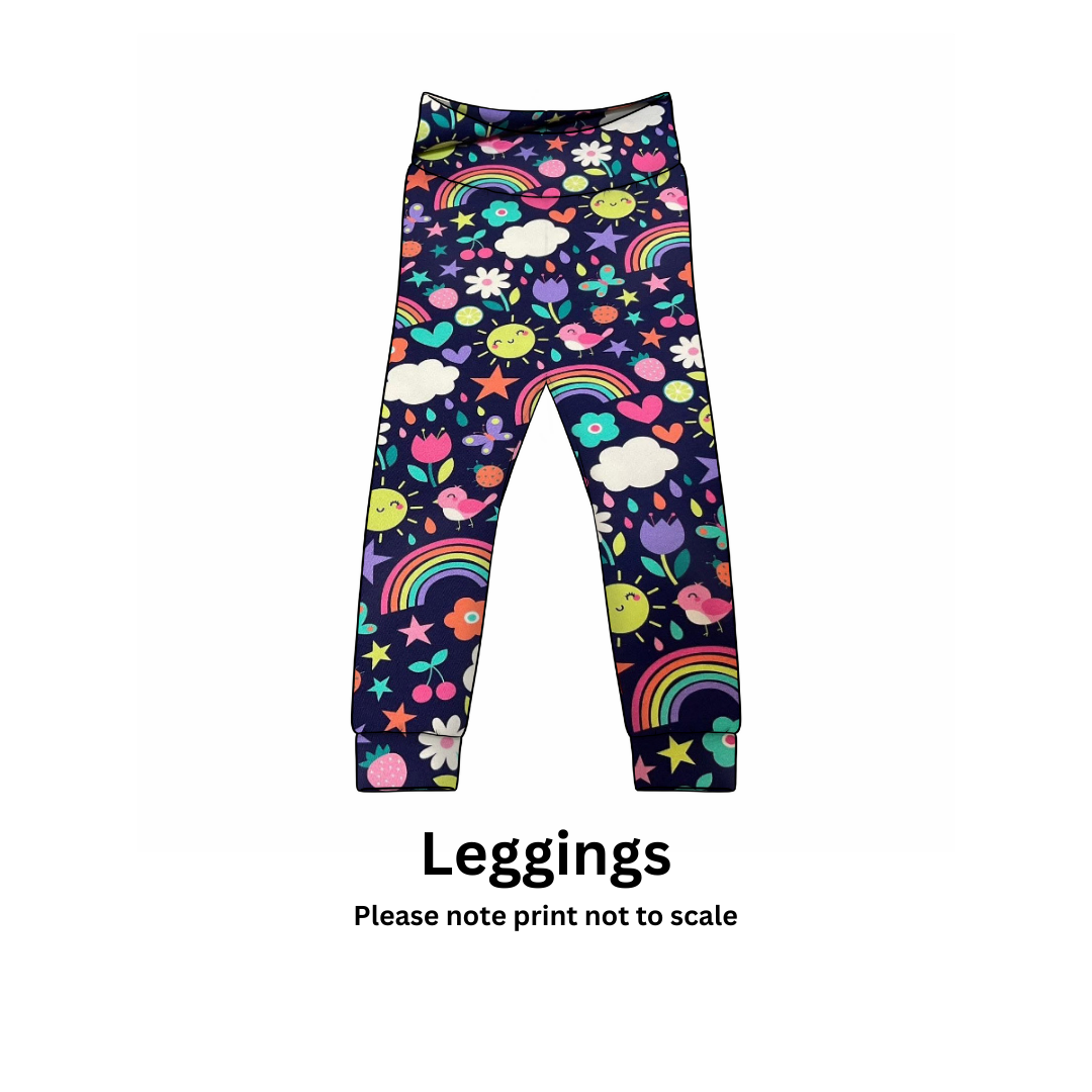 Meadow Skies - Jersey perfect for kids clothing - children's dresses, rompers, leggings, T-shirts, Flares