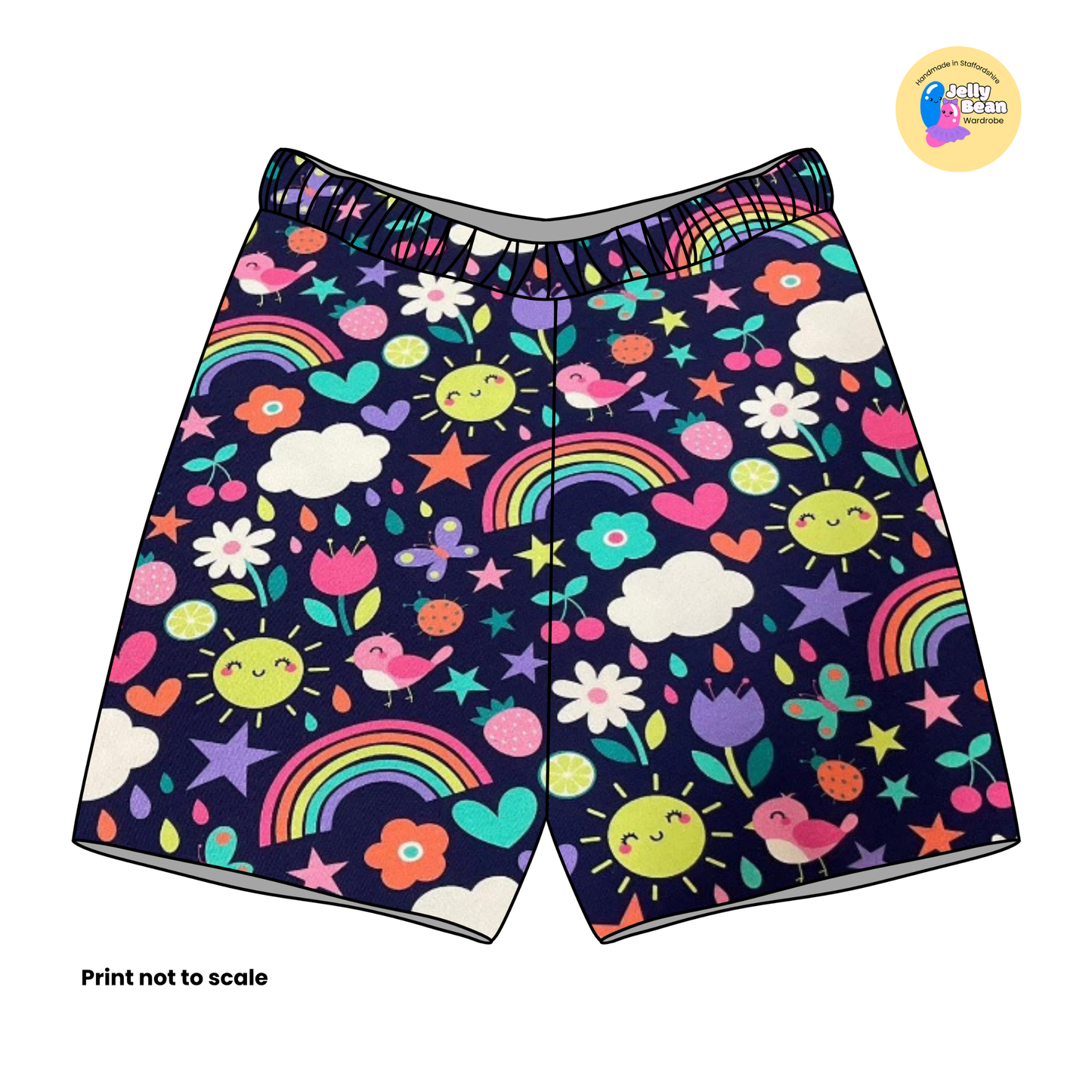 Meadow Skies - Jersey perfect for kids clothing - children's dresses, rompers, leggings, T-shirts, Flares