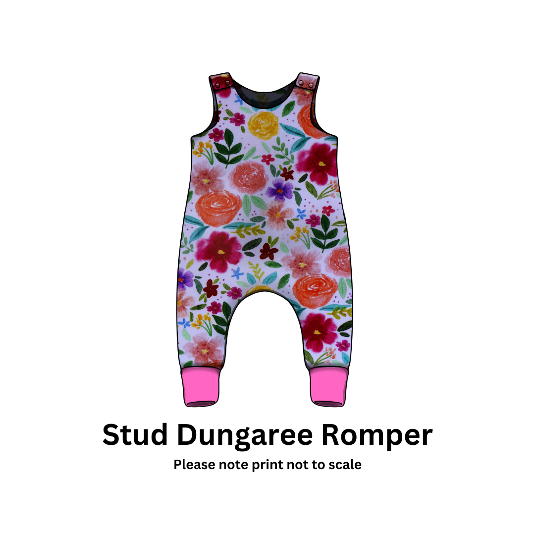 Floral bloom - French terry perfect for kids clothing – Rompers, Sweatshirts, Harem pants, Dresses