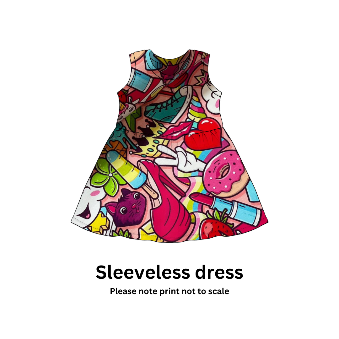 Candy Pop Dream - Jersey perfect for kids clothing - children's dresses, rompers, leggings, T-shirts, Flares