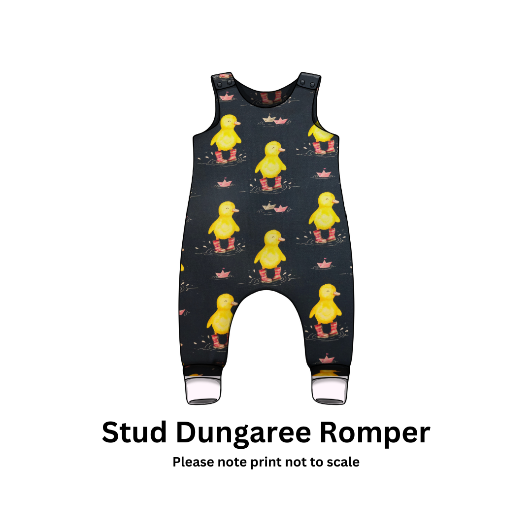 Pink ducks in wellies - French Terry perfect for unique custom kids clothing - rompers, sweatshirts, harem pants, dresses