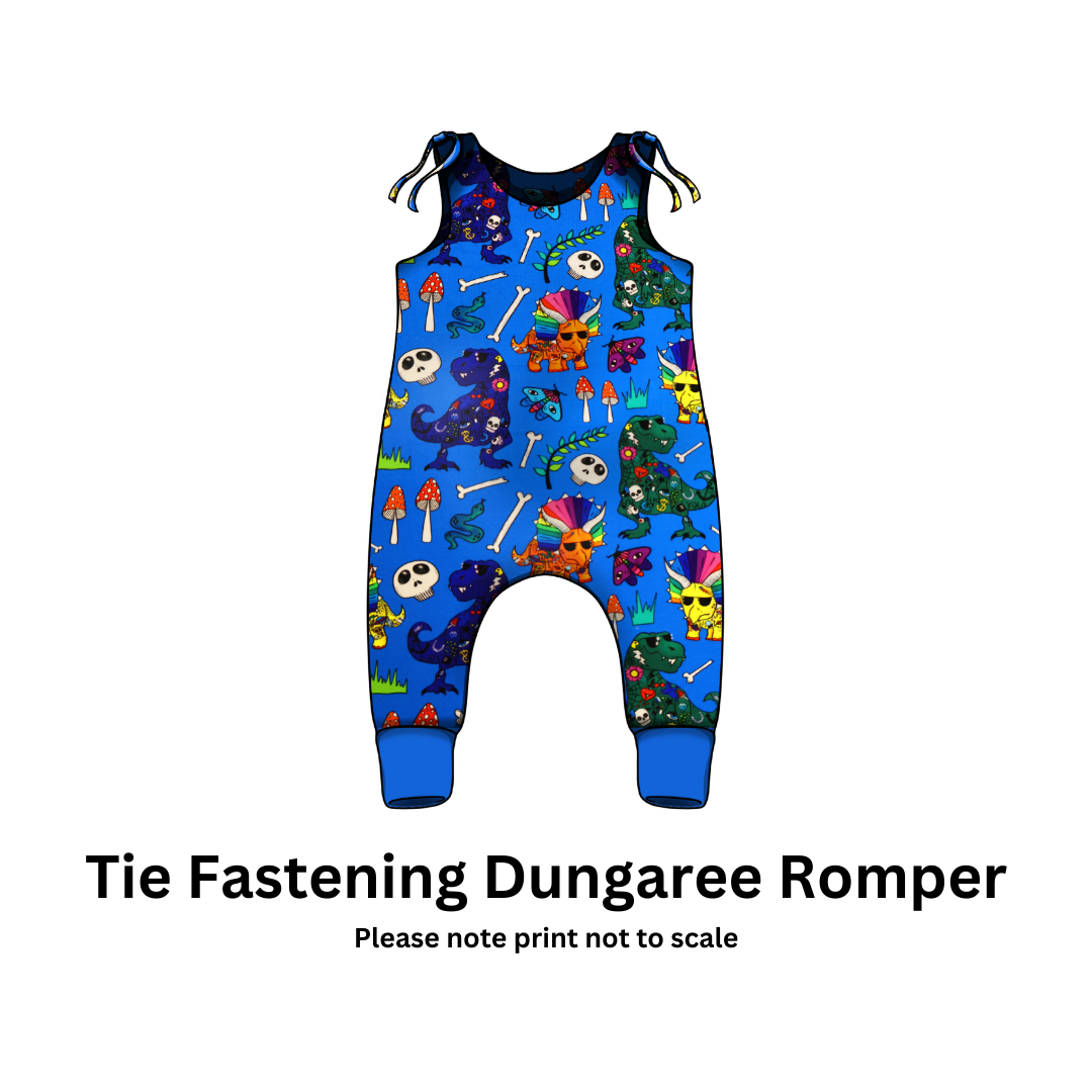 Rocking T-rex dinosaurs - French Terry perfect for unique custom kids clothing - rompers, sweatshirts, harem pants, dresses
