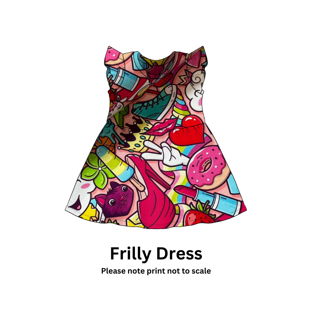 Candy Pop Dream - Jersey perfect for kids clothing - children's dresses, rompers, leggings, T-shirts, Flares