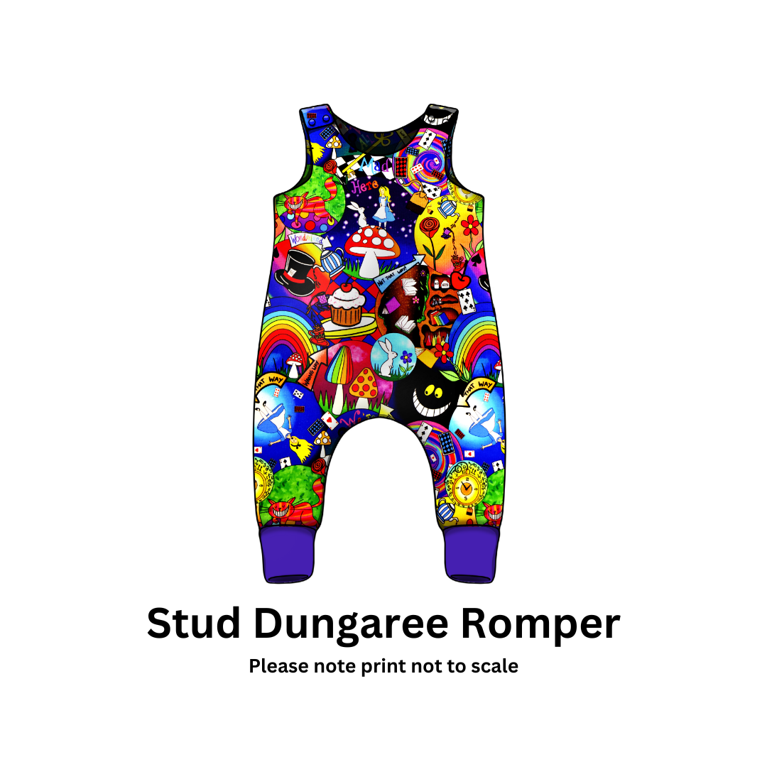 Wonderland - Jersey perfect for kids clothing - dresses, rompers, leggings, T-shirts, Flares