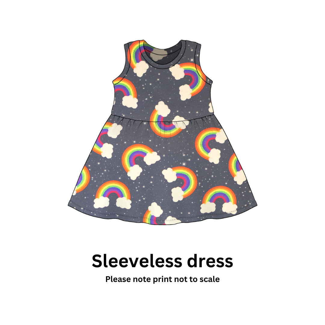Rainbows - Jersey perfect for kids clothing - dresses, rompers, leggings, T-shirts, Flares