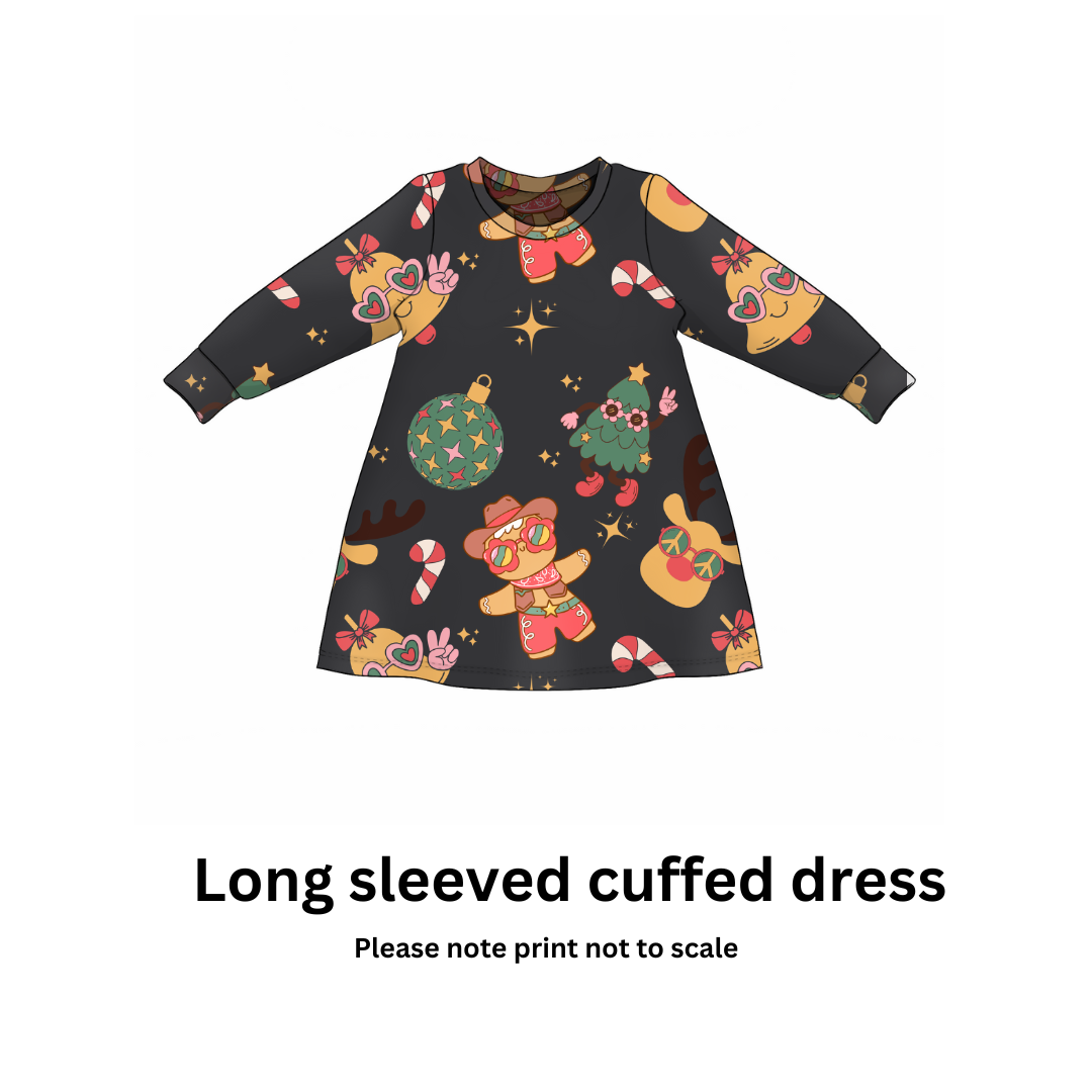 Groovy Christmas exclusive print Cotton Jersey perfect for kids leggings, T-shirts, Dresses, Rompers and Accessories