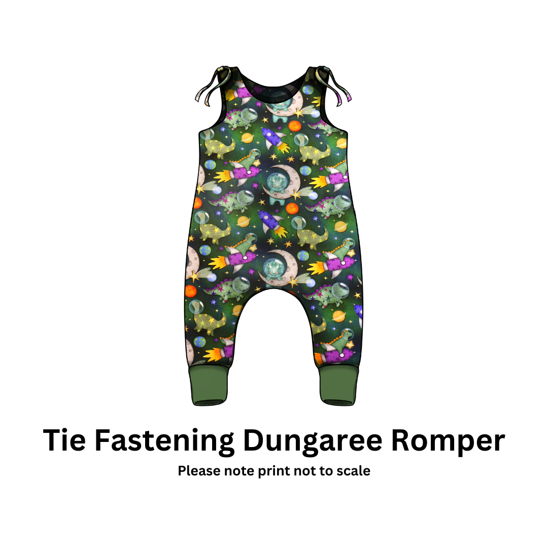 Space Dinosaurs - Jersey perfect for kids clothing - dresses, rompers, leggings, T-shirts, Flares