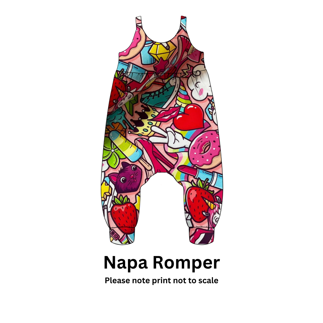 Candy Pop Dream - Jersey perfect for kids clothing - children's dresses, rompers, leggings, T-shirts, Flares