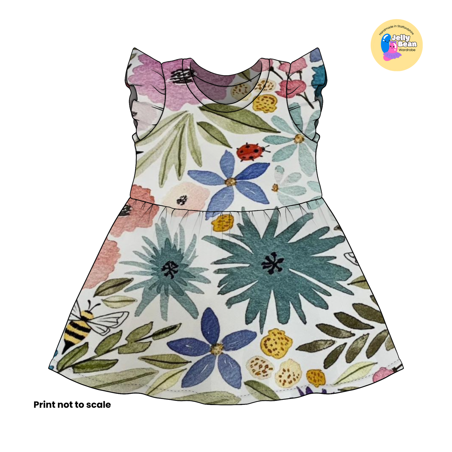 Meadow Whispers - Jersey perfect for kids clothing - children's dresses, rompers, leggings, T-shirts, Flares