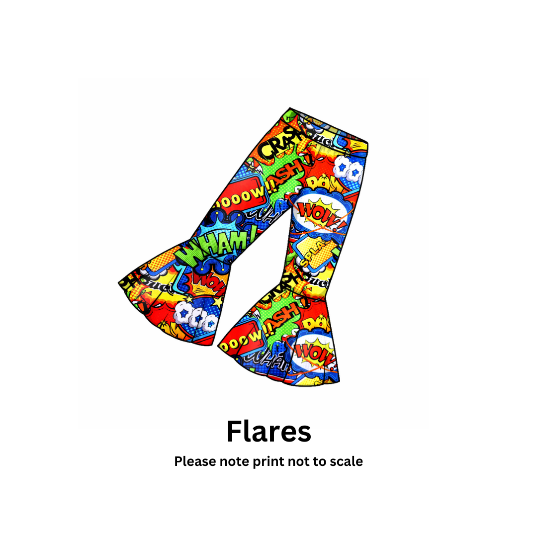 Comic (NEW!) - Jersey perfect for kids clothing - children's dresses, rompers, leggings, T-shirts, Flares