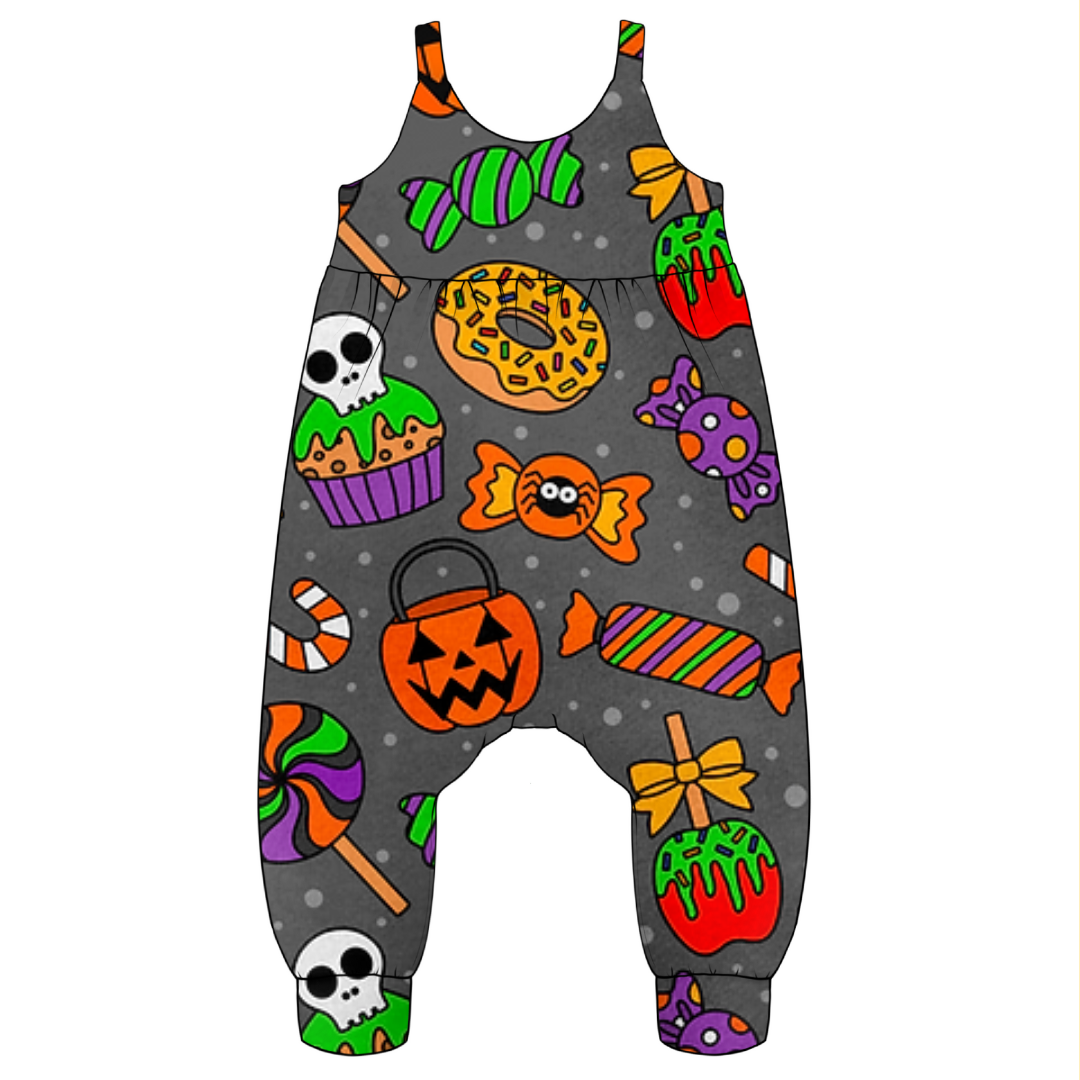 Spooky Sweets – Handmade Halloween Kids Clothing | Custom Order | Cotton jersey perfect for kids leggings, rompers, T-shirts and dresses