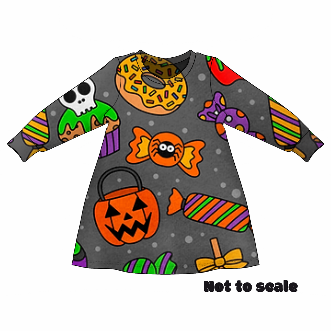Spooky Sweets – Handmade Halloween Kids Clothing | Custom Order | Cotton jersey perfect for kids leggings, rompers, T-shirts and dresses