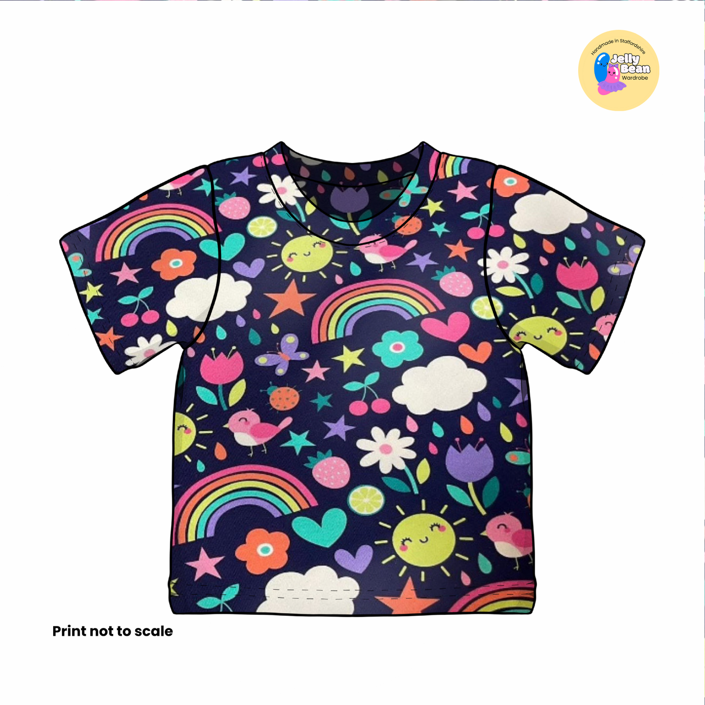 Meadow Skies  - Jersey perfect for kids clothing - children's dresses, rompers, leggings, T-shirts, Flares