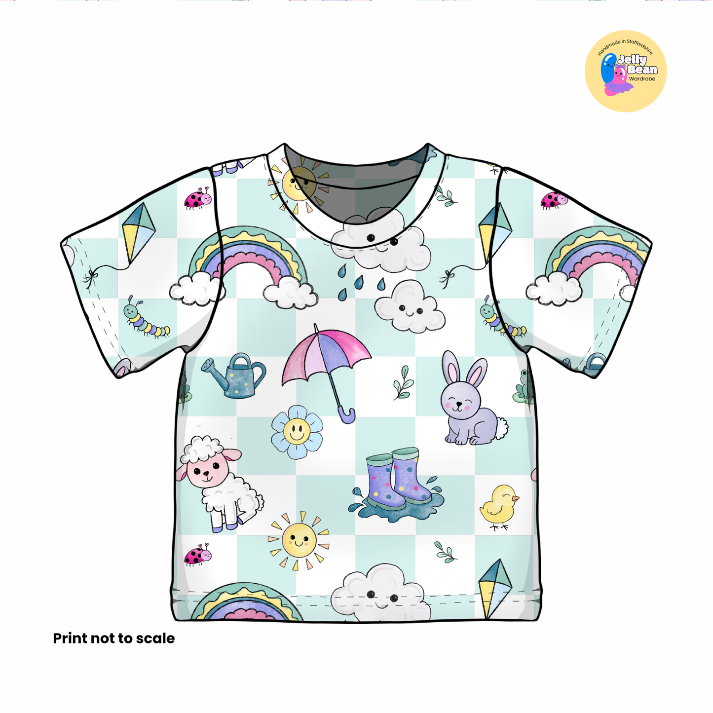 EXCLUSIVE Spring time check - Cotton jersey perfect for dresses, rompers, T-shirts