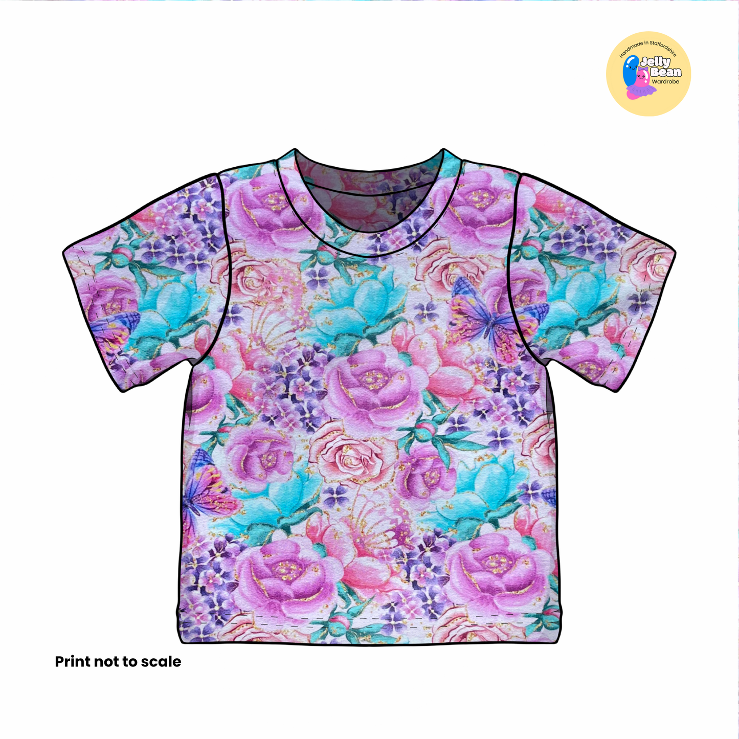 Fairy Dance - Jersey perfect for kids clothing - children's dresses, rompers, leggings, T-shirts, Flares