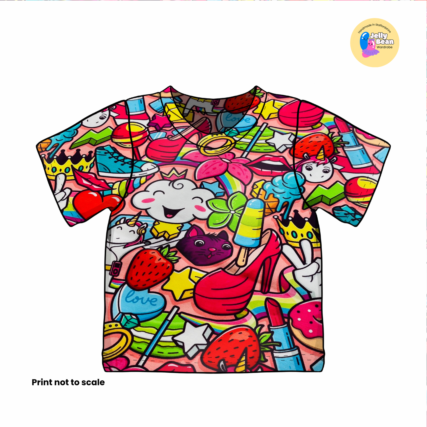 Candy Pop Dream  - Jersey perfect for kids clothing - children's dresses, rompers, leggings, T-shirts, Flares