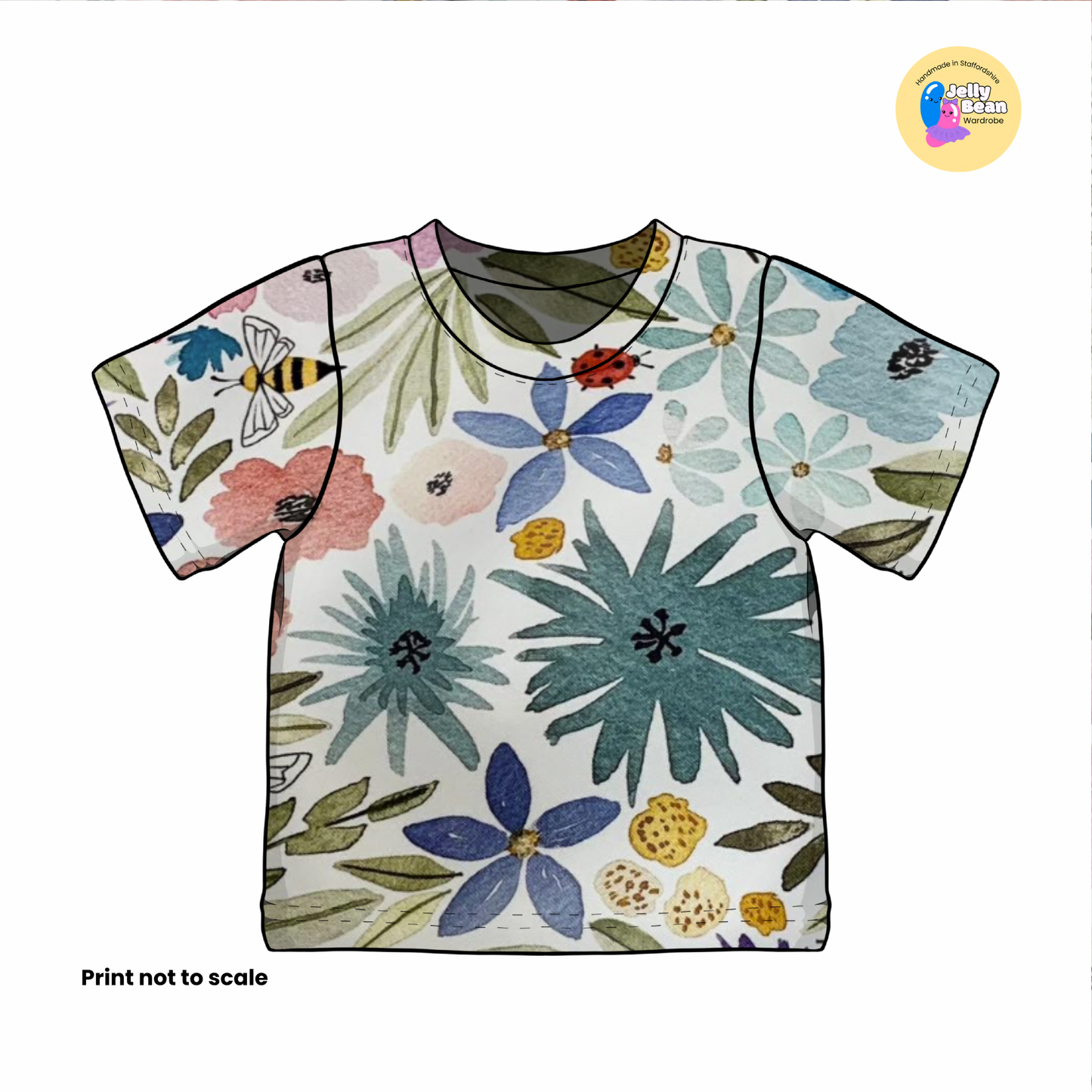 Meadow Whispers  - Jersey perfect for kids clothing - children's dresses, rompers, leggings, T-shirts, Flares