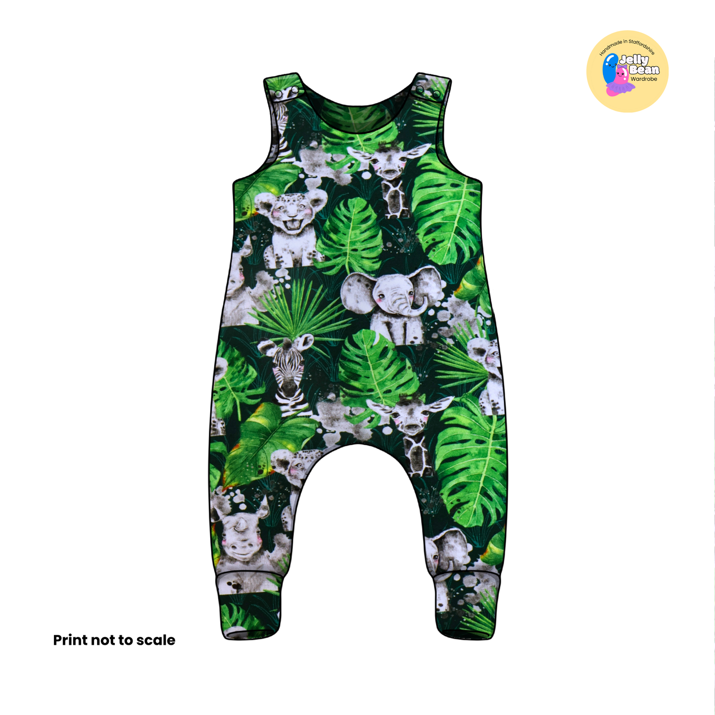 Wild animals  - Jersey perfect for kids clothing - dresses, rompers, leggings, T-shirts, Flares