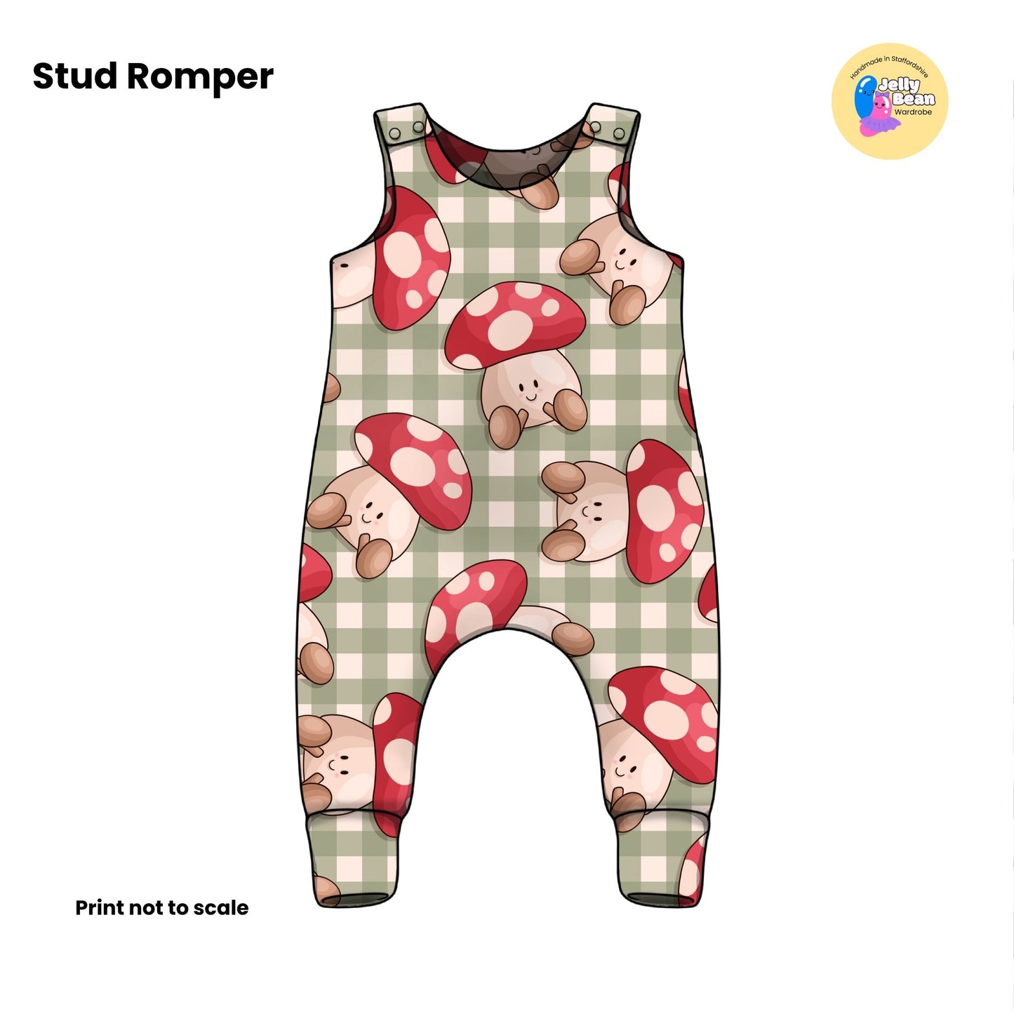 Happy Mushrooms | Handmade Children's Clothing | Jelly Bean Wardrobe