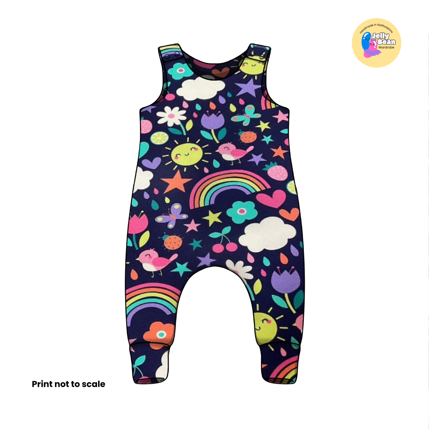 Meadow Skies  - Jersey perfect for kids clothing - children's dresses, rompers, leggings, T-shirts, Flares