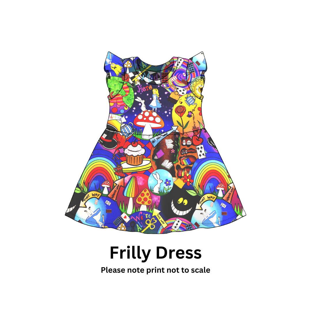 Wonderland - Jersey perfect for kids clothing - dresses, rompers, leggings, T-shirts, Flares