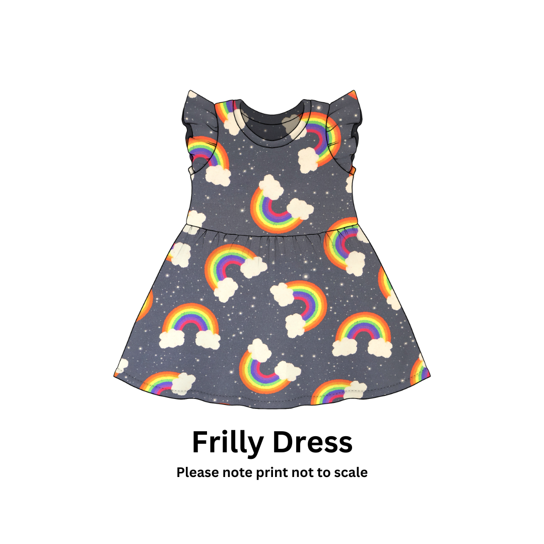 Rainbows - Jersey perfect for kids clothing - dresses, rompers, leggings, T-shirts, Flares
