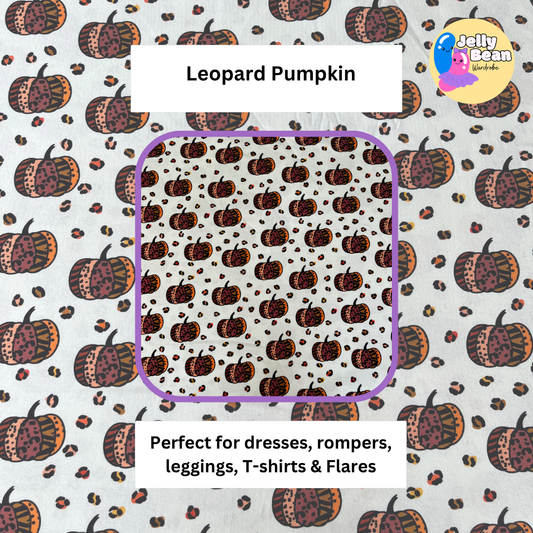 Leopard Pumpkins - Cotton Jersey perfect for kids clothing - T-shirts, Rompers, Dresses any accessories