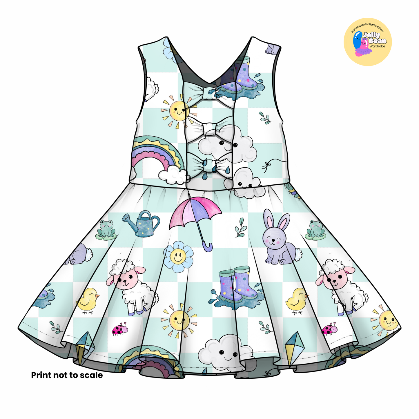 EXCLUSIVE Spring time check - Cotton jersey perfect for dresses, rompers, T-shirts