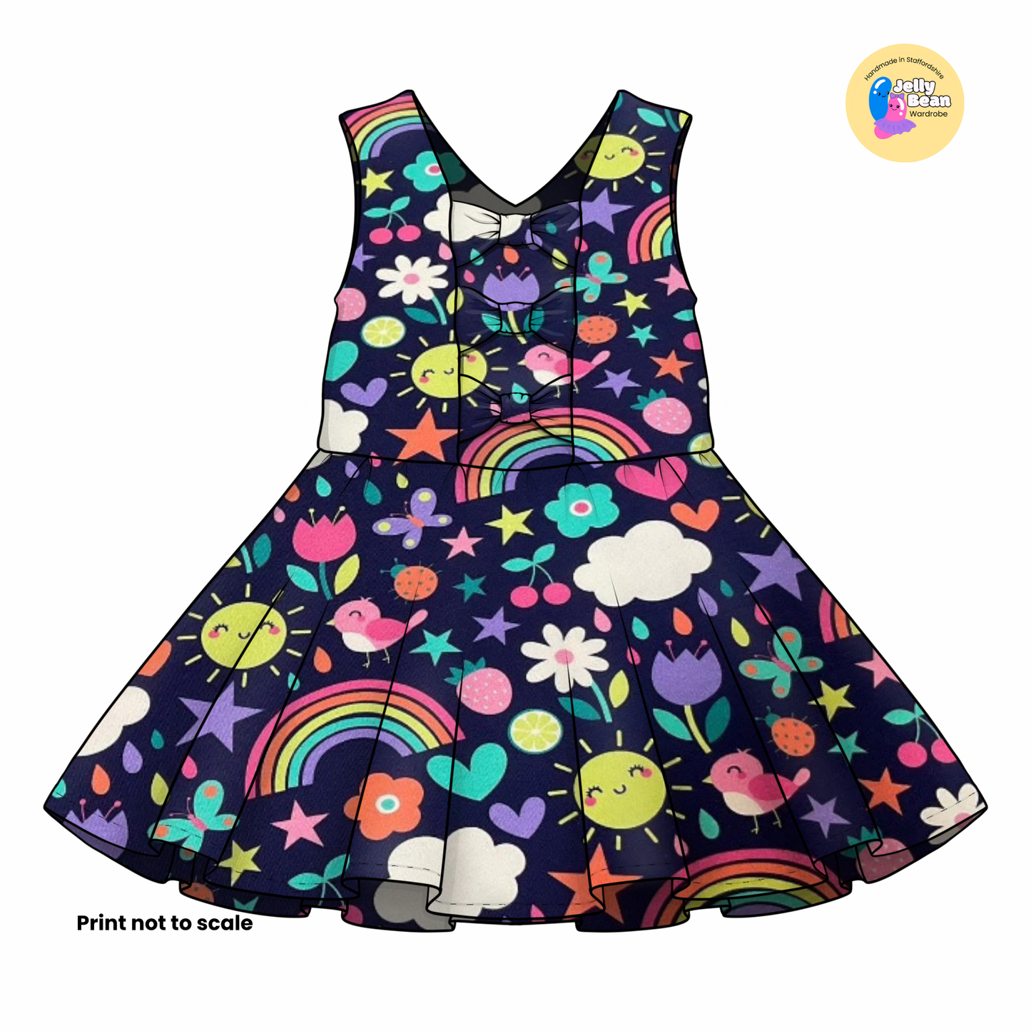 Meadow Skies  - Jersey perfect for kids clothing - children's dresses, rompers, leggings, T-shirts, Flares