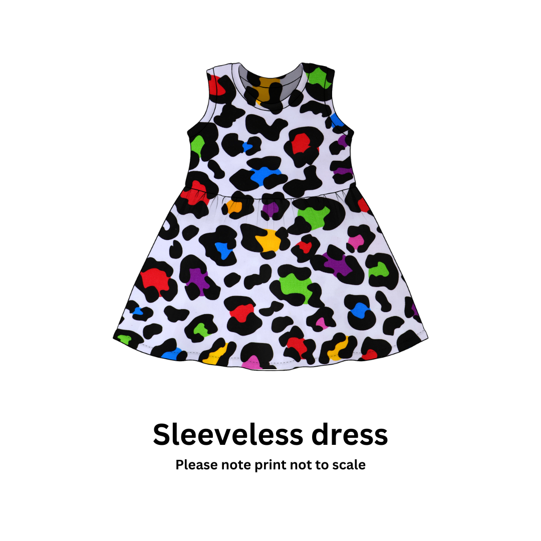 Leopard print - Jersey perfect for kids clothing - dresses, rompers, leggings, T-shirts, Flares