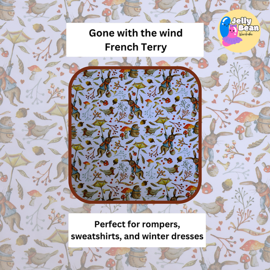 PRE ORDER - Gone With The Wind - French Terry perfect for kids clothing - Rompers, Sweatshirts, Dresses