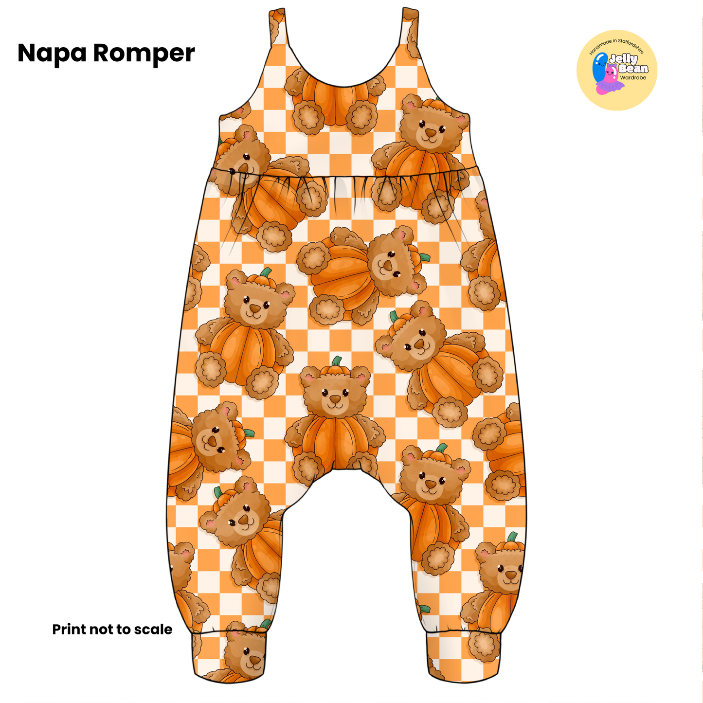 Pumpkin Patch Bear | Handmade Kids Clothing | Made To Order in Staffordshire |